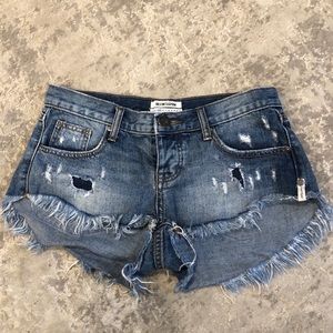One teaspoon bonitas denim shorts size 25